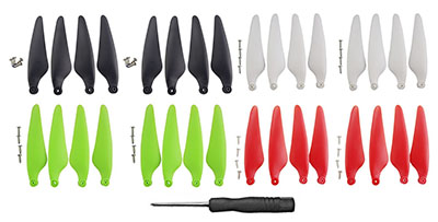 LinParts.com - Hubsan Zino Pro+ Pro Plus RC Drone spare parts: Propeller 4 colors 4set[Red+Black+Green+White]