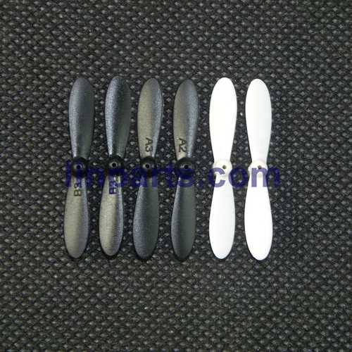 LinParts.com - JJRC H20W RC Hexacopter Spare Parts: Main blades propellers [white+black](6 pcs)