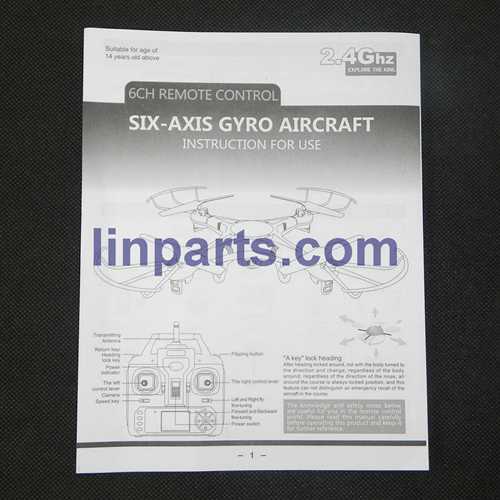 LinParts.com - JJRC H5M RC Quadcopter Spare Parts: English manual book