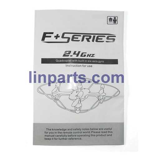 LinParts.com - DFD F180 F180C F180D RC Quadcopter Spare Parts: English manual book