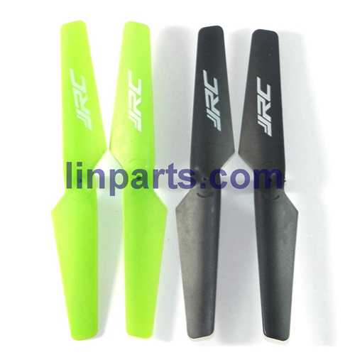 LinParts.com - JJRC H9D H9W 2.4G FPV Digital Transmission Quadcopter with 0.3MP Camera Spare Parts: Main blades propellers (Black-Green)