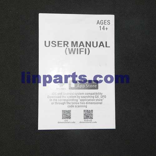 LinParts.com - JJRC H9W 2.4G FPV Digital Transmission Quadcopter with 0.3MP Camera Spare Parts: Wifi English manual book