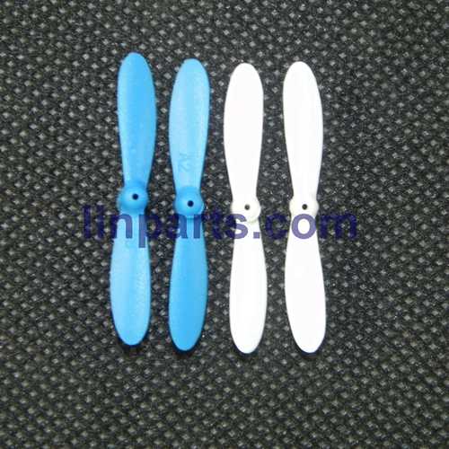 LinParts.com - JJRC-JJ810 Aircraft 4-CH 2.4GHz Mini Remote Control Quadcopter 6-Axis Gyro RTF RC Helicopter Spare Parts: Main blades propellers (Blue-White)