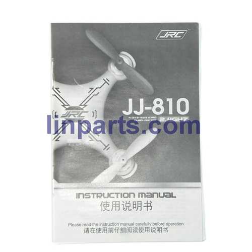 LinParts.com - JJRC-JJ810 Aircraft 4-CH 2.4GHz Mini Remote Control Quadcopter 6-Axis Gyro RTF RC Helicopter Spare Parts: English manual book