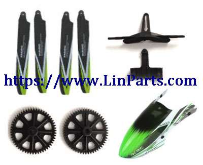 LinParts.com - JJRC M03 RC Helicopter spare parts: Propeller blade group 2set+Servo pressure plate group+Head shell group+big gear set
