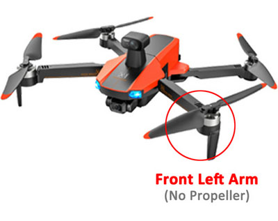 LinParts.com - JJRC X22 RC Drone Spare Parts: Front Left Arm