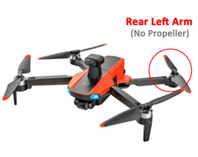 LinParts.com - JJRC X22 RC Drone Spare Parts: Rear Left Arm