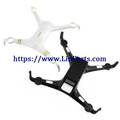 LinParts.com - JJRC X7 RC Drone Spare Parts: Upper cover [White] + Bottom cover