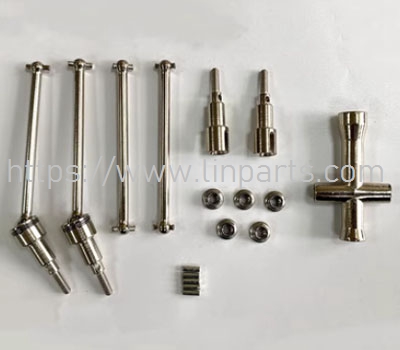 LinParts.com - JJRC Q130 RC Car Spare Parts: Metal front+rear drive shaft (brushless)