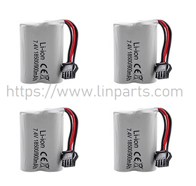 LinParts.com - JJRC Q137 RC Car Spare Parts: 18500 7.4V 900mAh battery 4pcs