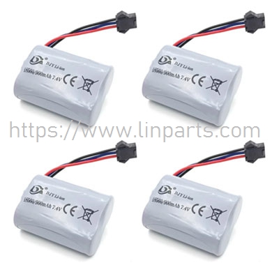 LinParts.com - JJRC Q61 RC Car Spare Parts: 18500 7.4V 900mAh battery 4pcs