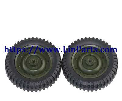 LinParts.com - JJRC Q65 D844 RC Car Spare Parts: Tire assembly Green [C606-05]