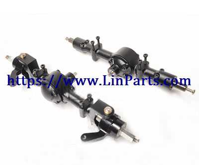 LinParts.com - JJRC Q65 D844 RC Car Spare Parts: Upgrade all metal front and rear axles (black)