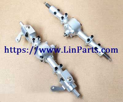 LinParts.com - JJRC Q65 D844 RC Car Spare Parts: Upgrade all metal front and rear axles (silver)