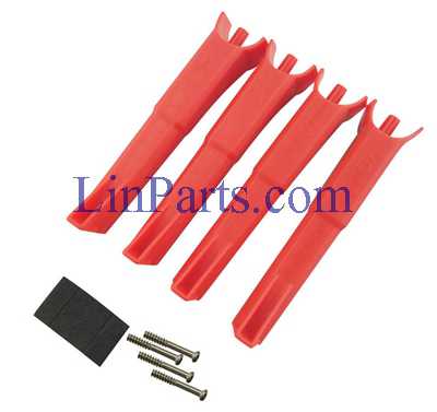 LinParts.com - MJX Bugs 2 WIFI Brushless Drone Spare Parts: landing gear[Red]