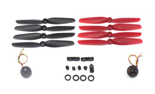 LinParts.com - MJX Bugs 6 Brushless Drone Spare Parts: Motor[Forward + Reverse] 2pcs+ Black Blade 1set+ Red Blade 1set+ Accessories Kit 1set