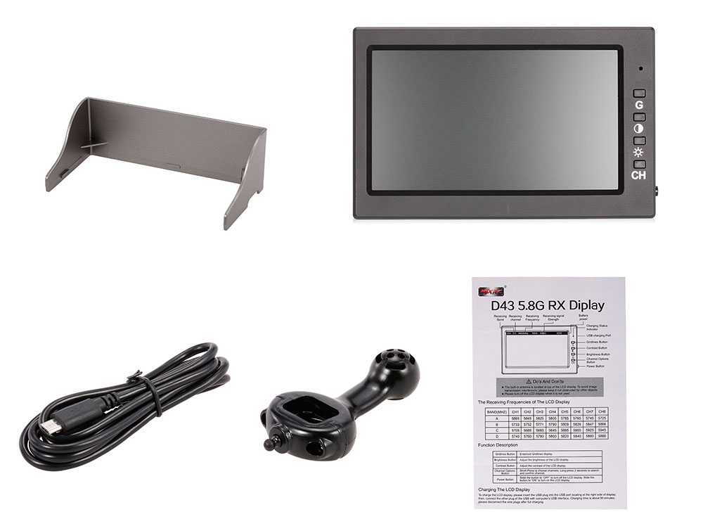 LinParts.com - D43 Receiver Monitor 4.3 inch Display for MJX