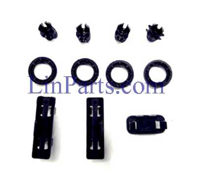 LinParts.com - MJX Bugs 6 Brushless Drone Spare Parts: Latch + Antenna buckle + Lamp cover + Plug buckle