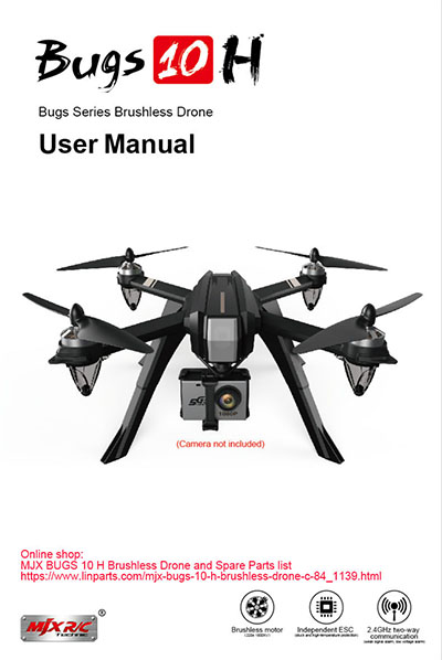 LinParts.com - MJX BUGS 10 H Brushless Drone Spare Parts: English manual [Dropdown]