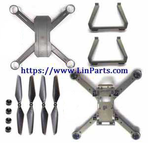 LinParts.com - MJX Bugs 20 Eis MJX B20 RC Drone Spare Parts: Upper case + Lower cover + Tripod + Propeller + Propeller cap