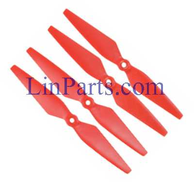 LinParts.com - MJX Bugs 2 WIFI Brushless Drone Spare Parts: Blades set [Red]