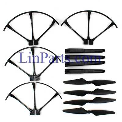 LinParts.com - MJX Bugs 3 RC Quadcopter Spare Parts: Outside Frame + Blades Game + Plastic Support Bar