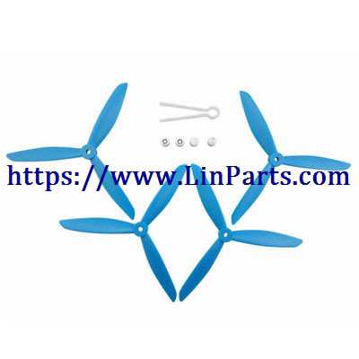 LinParts.com - MJX BUGS 3 H Brushless Drone Spare Parts: Upgrade Blades set[Blue]