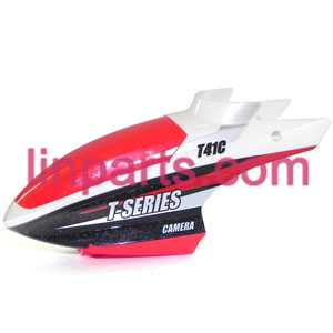 LinParts.com - MJX RC Helicopter T41 T41C Spare Parts: Head cover\Canopy(Red)