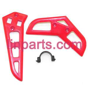 LinParts.com - MJX RC Helicopter T41 T41C Spare Parts: tail decorative set(Red)