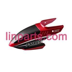 LinParts.com - MJX RC Helicopter T42 T42C Spare Parts: Head cover\Canopy(Red)