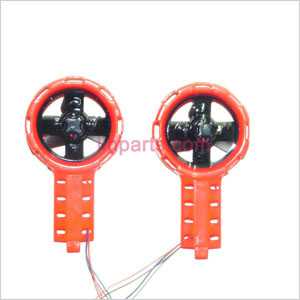 LinParts.com - MJX T54 Spare Parts: Left and right Decorative set(red) 