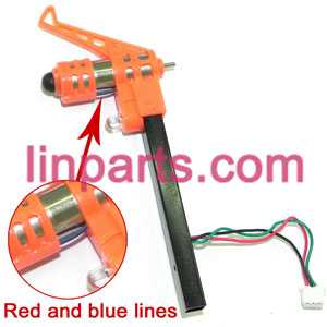 LinParts.com - MJX RC QuadCopter Helicopter X100 Spare Parts:side bar set(Red-Blue wire)(Orange)