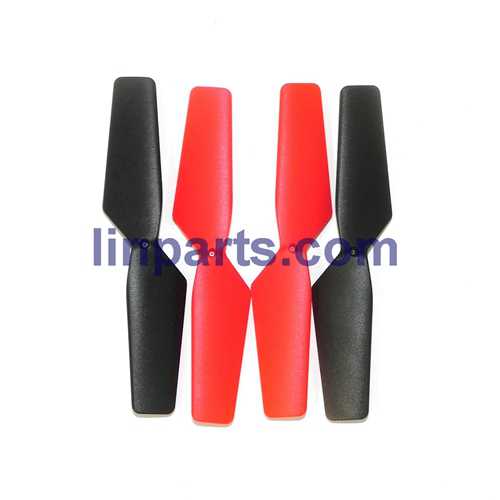 LinParts.com - MJX X300C FPV 2.4G 6 Axis Headless Mode RC Quadcopter With HD Camera Spare Parts: Blades set(Black + Red)