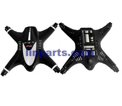 LinParts.com - MJX X401H RC QuadCopter Spare Parts: Upper Head set+Low(Black)