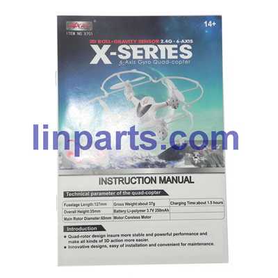 LinParts.com - MJX X701 6-AXIS GYRO Quadcopter Spare Parts: Manual book
