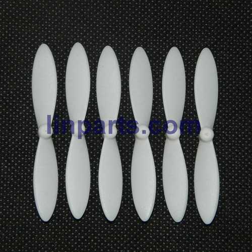 LinParts.com - MJX X800 2.4G Remote Control Hexacopter 6 Axis Gyro 3D Roll Stumbling UFO Spare Parts: Main blades set[White]