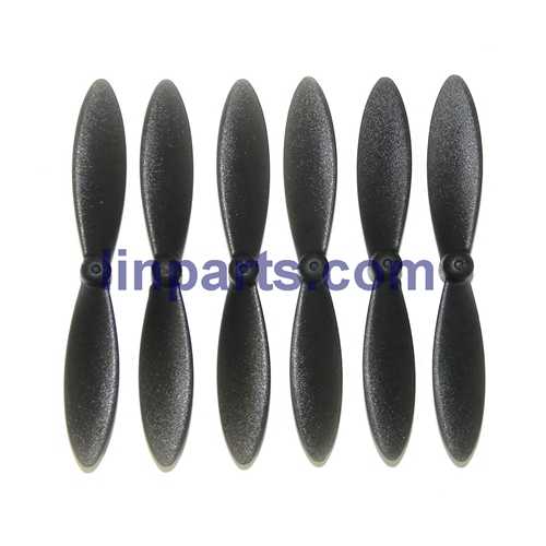LinParts.com - MJX X800 2.4G Remote Control Hexacopter 6 Axis Gyro 3D Roll Stumbling UFO Spare Parts: Main blades set[Black]