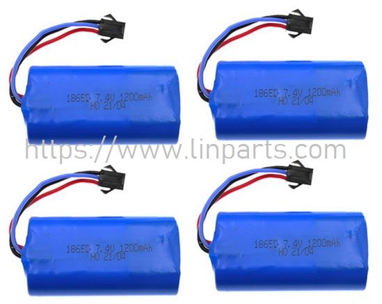 LinParts.com - MN86KS RC Car Spare Parts: 7.4V 1200mAh Battery 4pcs