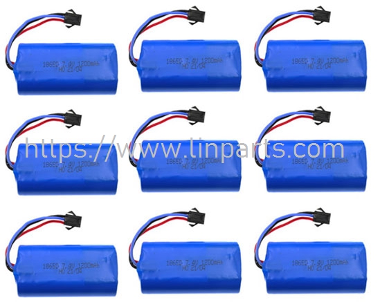 LinParts.com - MN86KS RC Car Spare Parts: 7.4V 1200mAh Battery 9pcs
