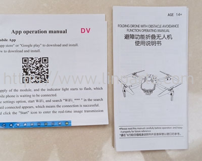 LinParts.com - Drone X6 Fowllow me mode XKRC Spare Parts: English User Manual book