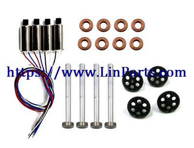 LinParts.com - SG700 RC Quadcopter Spare Parts: 8pcs bearing +4pcs gear + motor (2pcs forward +2pcs reverse) +4pcs spindle