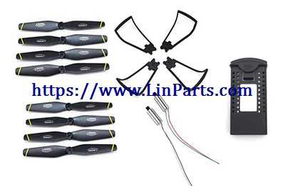 LinParts.com - SG700 RC Quadcopter Spare Parts: motor (1pcs forward +1pcs reverse) +1pcs Battery 3.7V 900mAh+2 set blades + 1 set protective frame