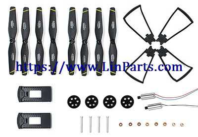 LinParts.com - SG700 RC Quadcopter Spare Parts: motor (1pcs forward +1pcs reverse) +2pcs Battery 3.7V 900mAh+2 set blades + 1 set protective frame + 8pcs bearing +4pcs gear+4pcs spindle