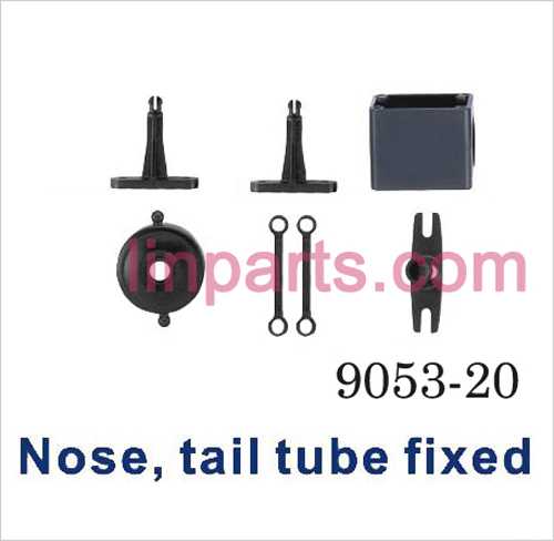 LinParts.com - Shuang Ma 9053 Spare Parts: Fixed Set Nose tail tube fixed