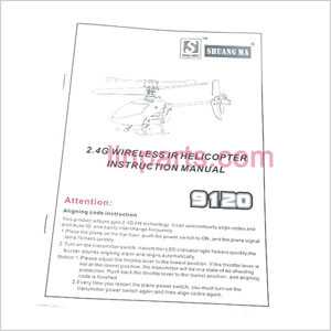 LinParts.com - Shuang Ma 9120 Spare Parts: English manual book
