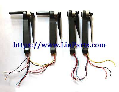 LinParts.com - SJ R/C F11 4K PRO RC Drone Spare Parts:4K new version Front A + Front B + Back A + Back B [Motor Arms + Propeller]