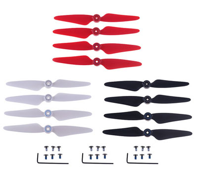LinParts.com - SJRC F7 4K PRO RC Drone Spare Parts: Propeller with screws(red+black+white)