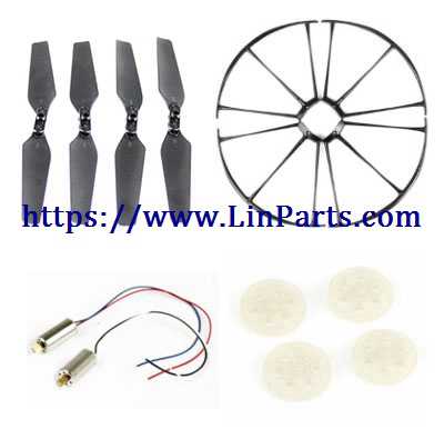 LinParts.com - SJ R/C Z5 RC Drone Spare Parts: Main blades + Protection frame + Forward motor + Reverse motor + 4pcs Gear