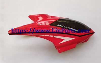 LinParts.com - [New version]SYMA S39 RC Helicopter Spare Parts: Head cover/Canopy(Red)
