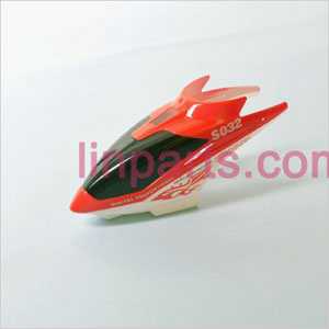LinParts.com - SYMA S032 S032G Spare Parts: Head coverCanopy(Red)